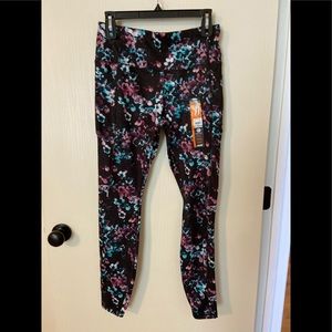 Floral Athletic Leggings Size Medium (8-10) NWT